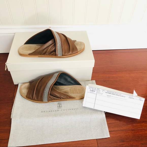 Auth Brunello Cucinelli sandals with Monili beads - Picture 3 of 16